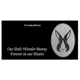 Personalized Rabbit Memorial - Granite Stone Pet Grave Marker - 6x12 - Thumper