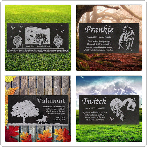 Etched In Granite Pet Memorial Plaques