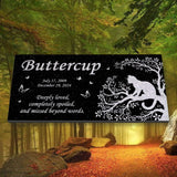 Personalized Cat Memorial - Granite Stone Pet Grave Marker - 6x12 - Buttercup
