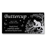 Personalized Cat Memorial - Granite Stone Pet Grave Marker - 6x12 - Buttercup