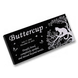Personalized Cat Memorial - Granite Stone Pet Grave Marker - 6x12 - Buttercup