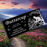 Personalized Cat Memorial - Granite Stone Pet Grave Marker - 6x12 - Buttercup