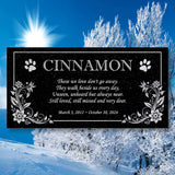 Personalized Cat Memorial - Granite Stone Pet Grave Marker - 6x12 - Cinnamon