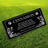 Personalized Cat Memorial - Granite Stone Pet Grave Marker - 6x12 - Cinnamon