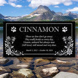 Personalized Cat Memorial - Granite Stone Pet Grave Marker - 6x12 - Cinnamon