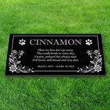 Personalized Cat Memorial - Granite Stone Pet Grave Marker - 6x12 - Cinnamon