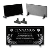 Personalized Cat Memorial - Granite Stone Pet Grave Marker - 6x12 - Cinnamon