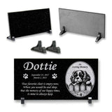 Personalized King Charles Cavalier Memorial - Granite Pet Memorial - 6x12 - Dottie