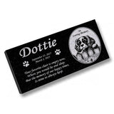 Personalized King Charles Cavalier Memorial - Granite Pet Memorial - 6x12 - Dottie