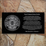 The Forgotten Cops - Laser Engraved - Black Granite Plaque - Correctional Officer Coin 1