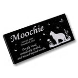 Personalized Cat Memorial - Granite Stone Pet Grave Marker - 6x12 - Moochie