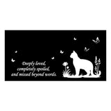 Personalized Cat Memorial - Granite Stone Pet Grave Marker - 6x12 - Moochie