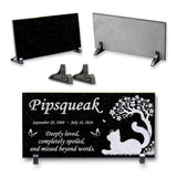 Personalized Cat Memorial - Granite Stone Pet Grave Marker - 6x12 - Pipsqueak