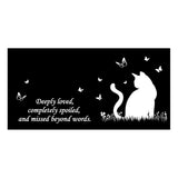 Personalized Cat Memorial - Granite Stone Pet Grave Marker - 6x12 - PooBear