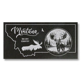 MONTANA STATE PLAQUE with a MOOSE IMAGE