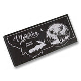 State of Montana - Laser Engraved - Black Granite Plaque - Moose