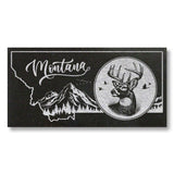 MONTANA STATE PLAQUE with a BUCKY DEER IMAGE