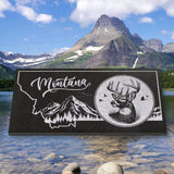 MONTANA STATE PLAQUE with a BUCKY DEER IMAGE