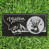 MONTANA STATE PLAQUE with a BUCKY DEER IMAGE