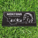 MONTANA STATE PLAQUE with a NATIVE AMERICAN IMAGE