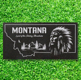 MONTANA STATE PLAQUE with a NATIVE AMERICAN IMAGE