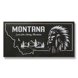 MONTANA STATE PLAQUE with a NATIVE AMERICAN IMAGE