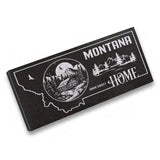 MONTANA STATE PLAQUE with a MOUNTAIN CABIN and MOUNTAIN SCENERY IMAGE - HOME SWEET HOME