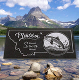 MONTANA STATE PLAQUE with a RIVER TROUT