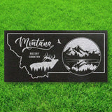 MONTANA STATE PLAQUE with an ELK SILHOUETTE