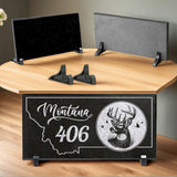 MONTANA STATE PLAQUE with a 406 - BUCKY DEER