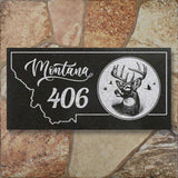 MONTANA STATE PLAQUE with a 406 - BUCKY DEER