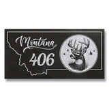 MONTANA STATE PLAQUE with a 406 - BUCKY DEER