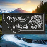 MONTANA STATE PLAQUE with an EAGLE IMAGE