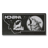 MONTANA STATE PLAQUE with a WOLF IMAGE