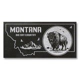 MONTANA STATE PLAQUE with a BUFFALO IMAGE