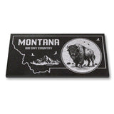 MONTANA STATE PLAQUE with a BUFFALO IMAGE