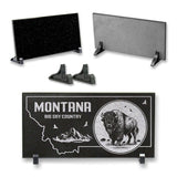 MONTANA STATE PLAQUE with a BUFFALO IMAGE