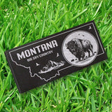 MONTANA STATE PLAQUE with a BUFFALO IMAGE