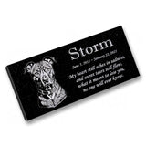 Personalized Terrier/Pitbull Memorial - Granite Pet Memorial - 6x12 - Storm