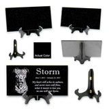 Personalized Terrier/Pitbull Memorial - Granite Pet Memorial - 6x12 - Storm