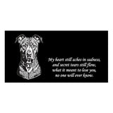 Personalized Terrier/Pitbull Memorial - Granite Pet Memorial - 6x12 - Storm