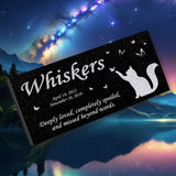 Personalized Cat Memorial - Granite Stone Pet Grave Marker - 6x12 - Whiskers