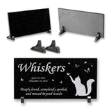 Personalized Cat Memorial - Granite Stone Pet Grave Marker - 6x12 - Whiskers