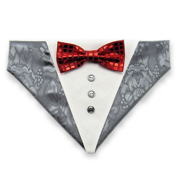 Dog Bandana with Bow Tie - 