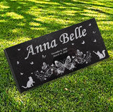 Personalized Cat Memorial - Granite Stone Pet Grave Marker - 6x12 - Anna Belle