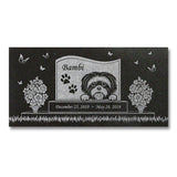 Shih Tzu Personalized Dog Memorial - Granite Stone Pet Grave Marker - 6x12 - Bambi