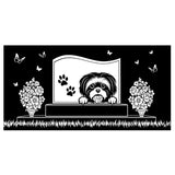 Shih Tzu Personalized Dog Memorial - Granite Stone Pet Grave Marker - 6x12 - Bambi