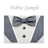 Dog Bandana with Bow Tie - "Gray Tuxedo with Gray Bow Tie"