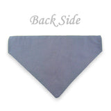 Dog Bandana with Bow Tie - "Gray Tuxedo with Gray and White Bow Tie"