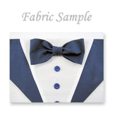 Dog Bandana with Bow Tie - "Navy Blue Tuxedo with Blue Bow Tie"